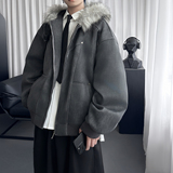 冬季座山雕加绒加厚连帽毛领棉服复古美式夹克M2765-P148，男装夹克，星座1017