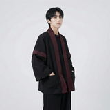 现货春秋风蟒纹印花拼接男士道袍汉服D3206-P78，男装民族服装，星座1017