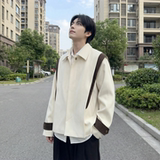 现货新款春季飞肩撞色夹克外套男设计感痞帅上衣JK905-P108，男装夹克，星座1017