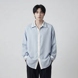 现货潮衬衫小众刺绣长袖衬衣新中式情侣外套DY877-P68，男装衬衫，星座1017