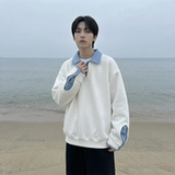 现货春季新款翻领高级感衬衫领上衣长袖卫衣男装潮WY212-P68，男装衬衫，星座1017