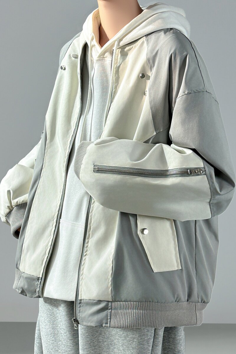 休闲百搭撞色拼接棒球服美式复古夹克JK830-P80,男装夹克,星座1017
