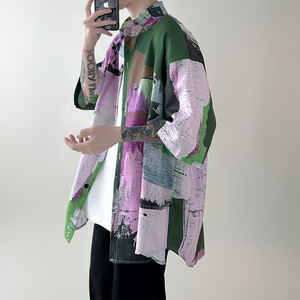 现货短袖衬衫男装高级感衬衣 CC97-P48图片