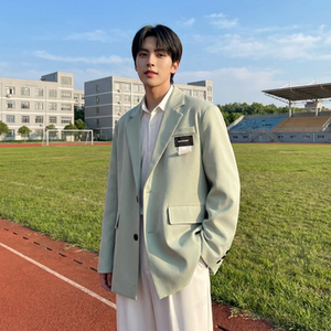 现货休闲西服男春秋宽松大码潮高级感痞帅外套西装 JK342-P98，男装西服套装，星座1017