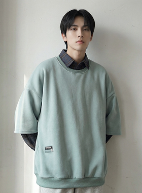 现货 2026春款假两件卫衣衬衫领复古vibe格子美式外套  A5613-P65