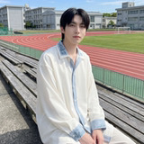 现货潮衬衫小众刺绣长袖衬衣新中式情侣外套DY877-P68，男装衬衫，星座1017