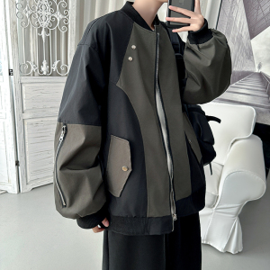 百搭撞色拼接棒球服美式复古夹克 JK618-P80图片