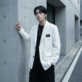 现货休闲西服男春秋宽松大码潮高级感痞帅外套西装JK342-P98，男装西服套装，星座1017