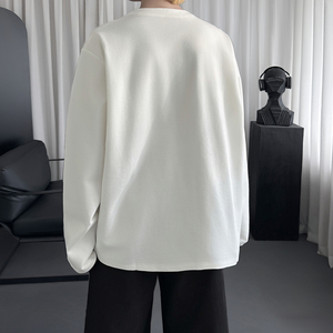 美式复古重磅醋酸莫代尔宽松长袖T恤 SA237-P68图片