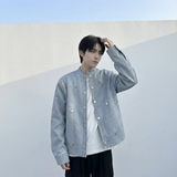 现货2026飞行夹克外套春秋薄款痞帅街头潮牌立领上衣DK568-P118，男装夹克，星座1017