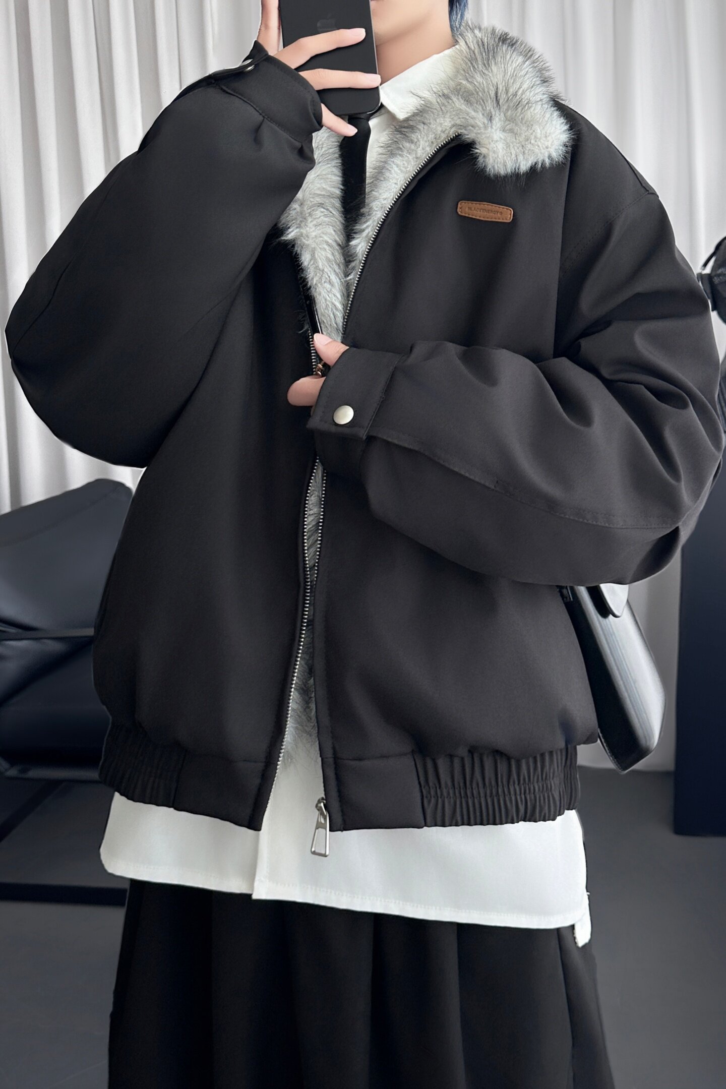美式复古毛领座山雕立领棉服男冬季加厚工装保暖外套M2232-P138,男装棉衣,星座1017
