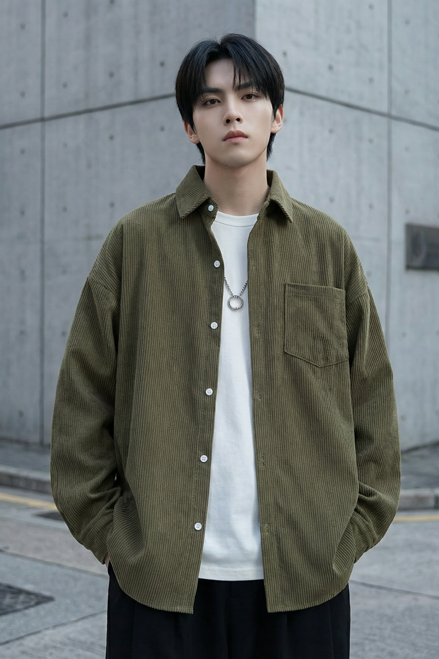 现货灯芯绒高级感长袖衬衫男休闲衬衣外套C963-P48,男装衬衫,星座1017