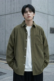 现货灯芯绒高级感长袖衬衫男休闲衬衣外套C963-P48，男装衬衫，星座1017