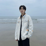 现货2026春季痞帅拼接设计感翻领夹克高级感潮流外套J24-P75，男装夹克，星座1017