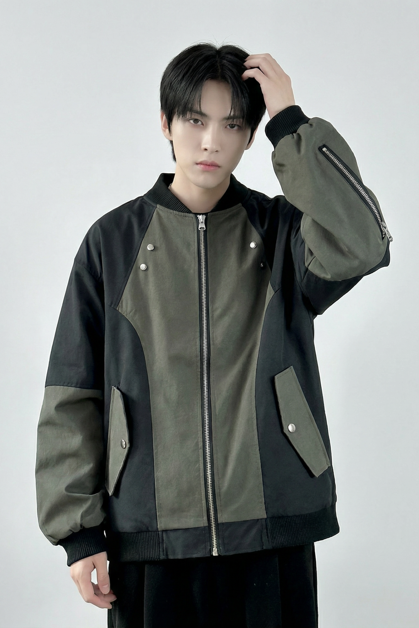 休闲百搭撞色拼接棒球服美式复古夹克JK830-P80,男装夹克,星座1017