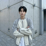 现货休闲百搭撞色拼接棒球服美式复古夹克JK830-P80，男装夹克，星座1017