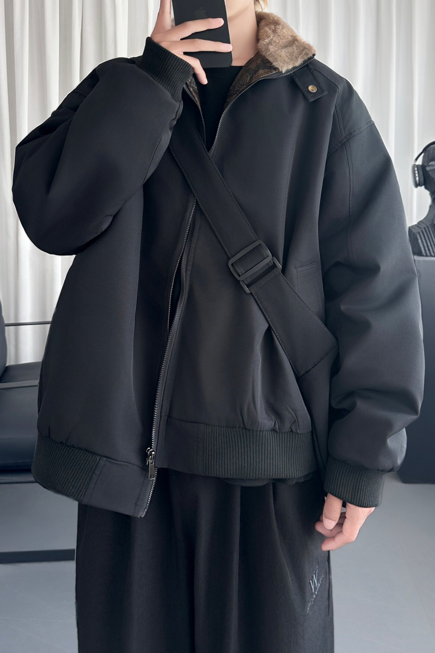座山雕立领短款外套冬季加绒加厚座山蟒棉服工装夹克D8656-P138,男装夹克,星座1017