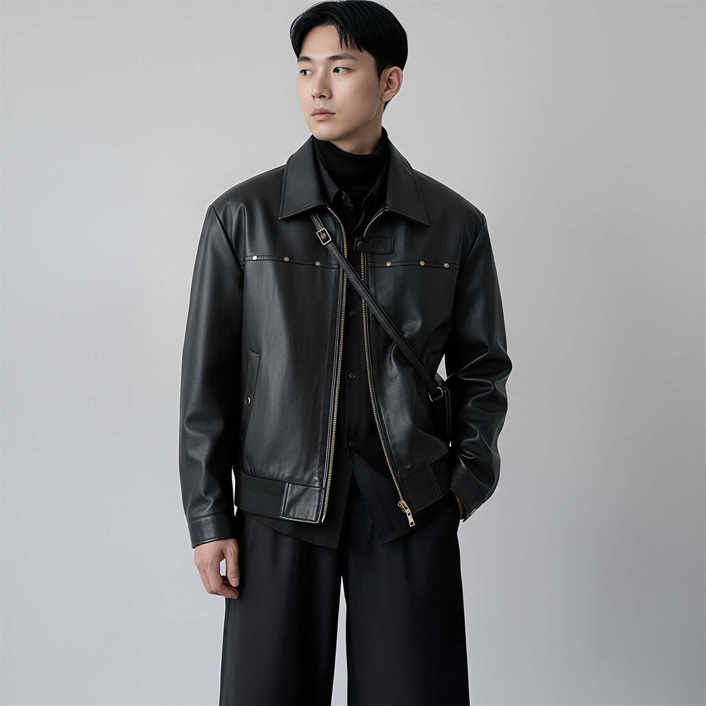 2025美式复古皮衣外套男秋季垫肩机车夹克1017-JK907-P118,男装皮衣,星座1017