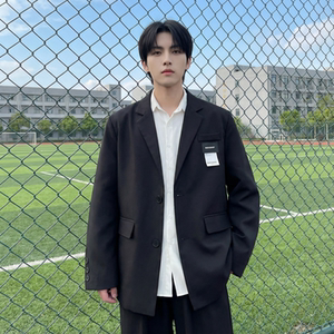 现货休闲西服男春秋宽松大码潮高级感痞帅外套西装JK342-P98