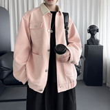 多口袋仿麂皮工装外套美式复古卡哈特翻领夹克H8077-P108，男装夹克，星座1017