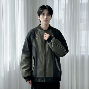 现货休闲百搭撞色拼接棒球服美式复古夹克 JK830-P80图片
