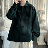 港风宽松汉服唐装打底风长袖衬衫DS64-P60，男装T恤，星座1017