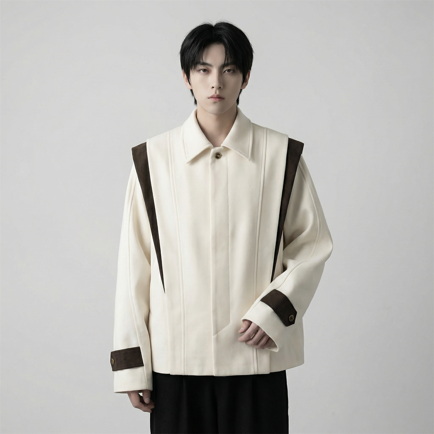 现货新款春季飞肩撞色夹克外套男设计感痞帅上衣JK905-P108，男装夹克，星座1017