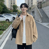 现货灯芯绒高级感长袖衬衫男休闲衬衣外套C963-P48，男装衬衫，星座1017