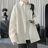 现货浮雕衬衫高级感长袖痞帅衬衣设计感薄外套FC02-P55，男装衬衫，星座1017