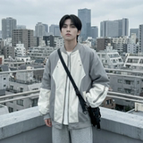 现货休闲百搭撞色拼接棒球服美式复古夹克JK830-P80，男装夹克，星座1017