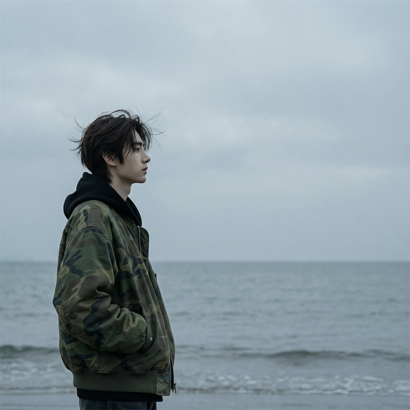 现货迷彩假两件棉服重磅水洗飞行服街头风外套M9881-P148，男装棉衣，星座1017