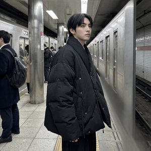 现货棉服男款新中式男装高级感无领设计外套 W0845-P110 控138，男装棉衣，星座1017