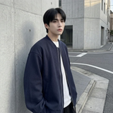 现货2026日系痞帅华夫格宽松休闲棒球立领夹克衫外套NK828-P89，男装夹克，星座1017