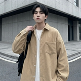 现货灯芯绒高级感长袖衬衫男休闲衬衣外套C963-P48，男装衬衫，星座1017