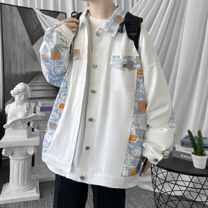 现货 2026春季痞帅拼接设计感翻领夹克高级感潮流外套 J24-P75，男装夹克，星座1017