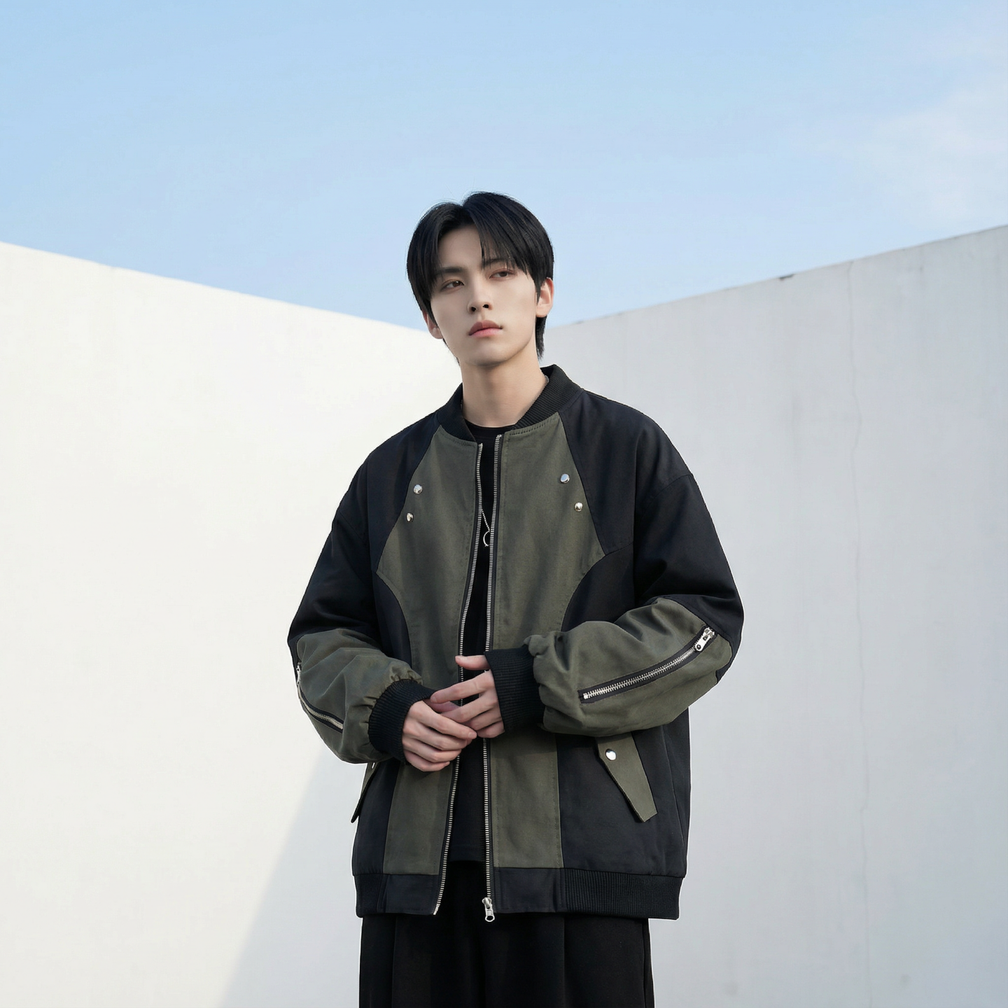 休闲百搭撞色拼接棒球服美式复古夹克JK830-P80,男装夹克,星座1017