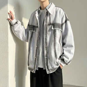 现货 2026春季工装休闲夹克高级感牛仔外套 JK11-P100，男装工装外套，星座1017