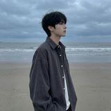 现货灯芯绒高级感长袖衬衫男休闲衬衣外套C963-P48，男装衬衫，星座1017