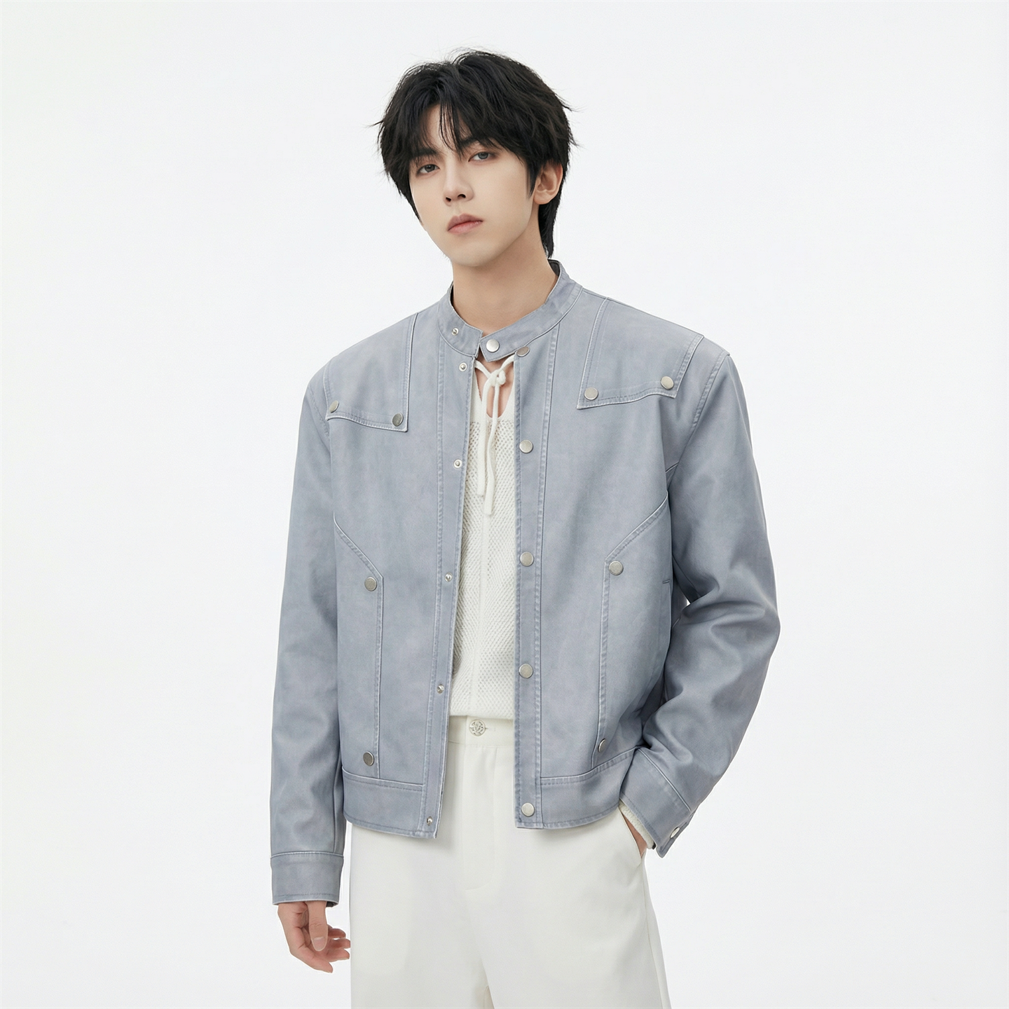 现货2026飞行夹克外套春秋薄款痞帅街头潮牌立领上衣DK568-P118，男装夹克，星座1017