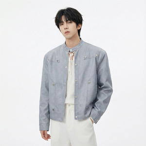 现货 2026飞行夹克外套春秋薄款痞帅街头潮牌立领上衣 DK568-P118，男装夹克，星座1017