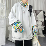 现货2026春季潮流翻领卫衣假两件美式街头A772-P65，男装卫衣，星座1017