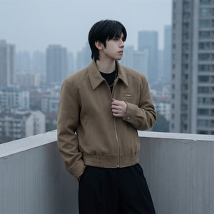 现货 2025棒球领短款夹克高级感美式垫肩外套 HJ7727-P90 X149图片