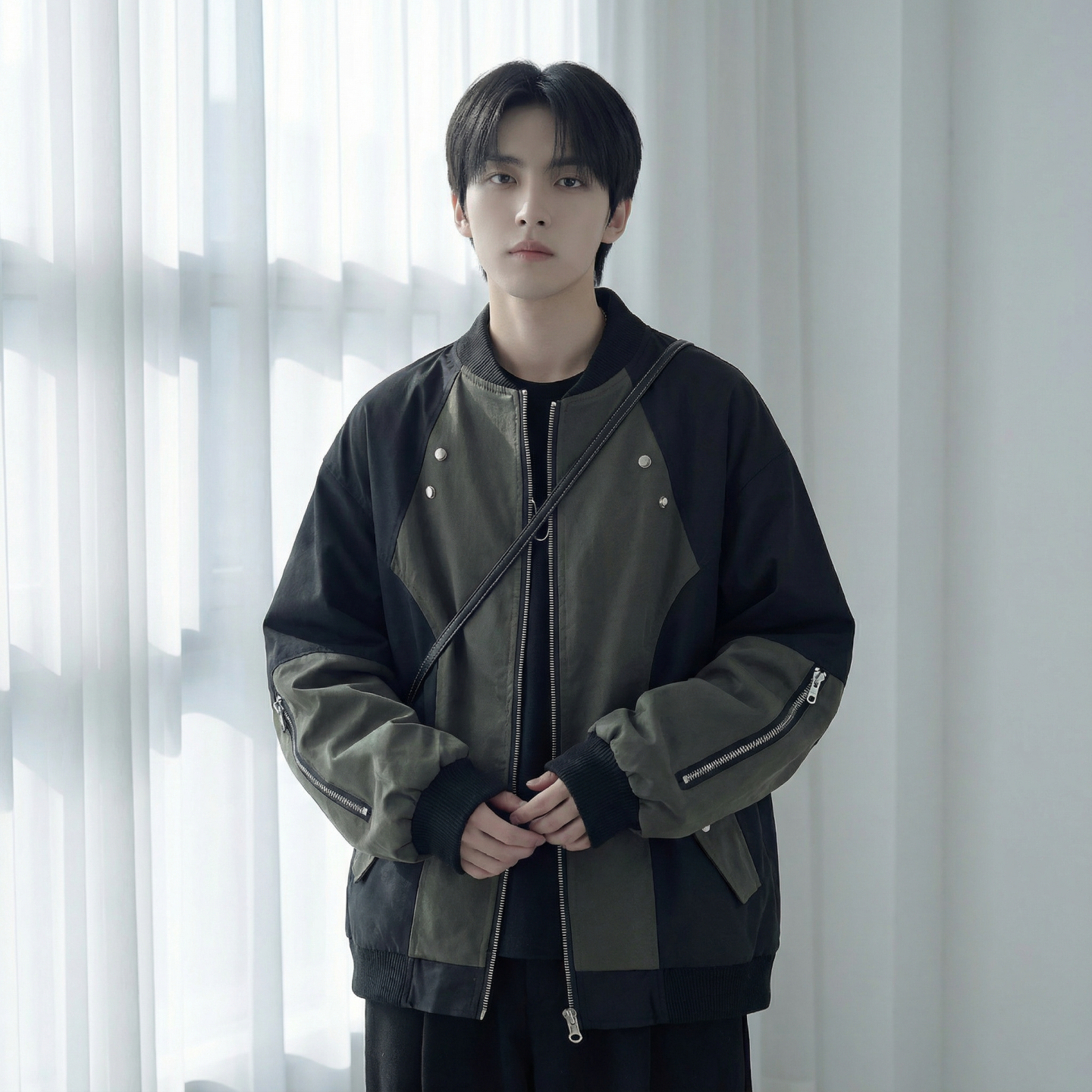 休闲百搭撞色拼接棒球服美式复古夹克JK830-P80，男装夹克，星座1017