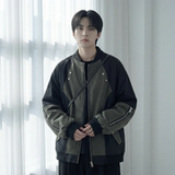 休闲百搭撞色拼接棒球服美式复古夹克JK830-P80，男装夹克，星座1017