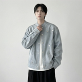 现货2026飞行夹克外套春秋薄款痞帅街头潮牌立领上衣DK568-P118，男装夹克，星座1017