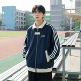 现货2026三条杠翻领夹克男宽松休闲运动外套现货R238-P68，男装夹克，星座1017