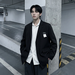 现货休闲西服男春秋宽松大码潮高级感痞帅外套西装 JK342-P98图片