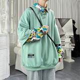 现货2026春季潮流翻领卫衣假两件美式街头A772-P65，男装卫衣，星座1017