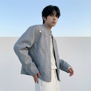 现货 2026飞行夹克外套春秋薄款痞帅街头潮牌立领上衣 DK568-P118，男装夹克，星座1017