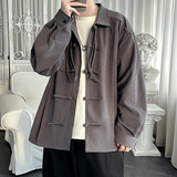 港风宽松汉服唐装打底风长袖衬衫DS64-P60，男装T恤，星座1017